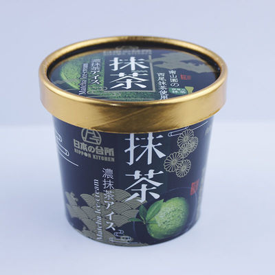 Stampa 4 oz di tazza di carta di gelato con coperchio 120 ml usa e getta personalizzata