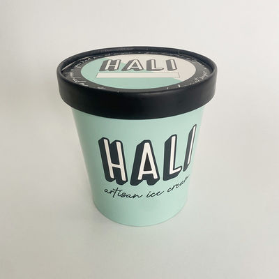 500 ml vasche di gelato ecologiche con coperchio a parete singola contenitori da 16 oz
