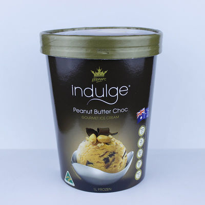 Tazze di gelato riciclate da 34 once, contenitori stampati da 1000 ml con coperchio.