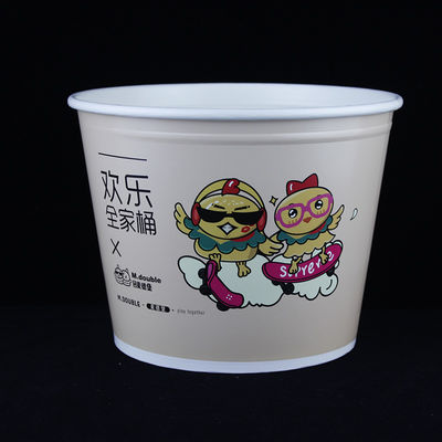 Alimenti sicuri Popcorn Chicken Bucket, Packaging da porta a casa in bucket di carta