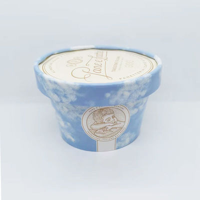 8.5oz 260ml Ice Cream Paper Cup Con Capo Eco-Friendly Container Da Portare Via