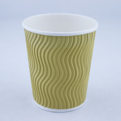 Tazze da caffè a doppia parete usa e getta con coperchio biodegradabile
