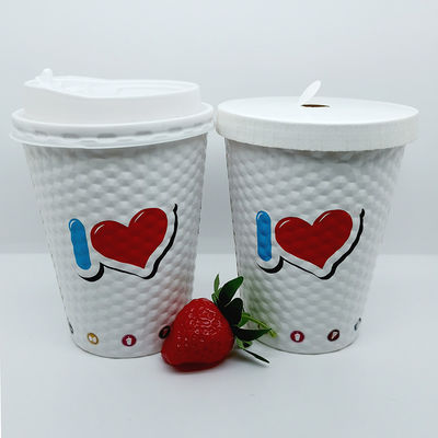 Tazze di carta riciclabili da 16 oz con coperchio, tazze di caffè di carta biodegradabili