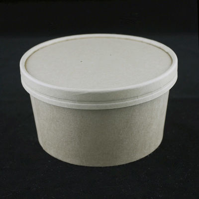 Ciotole di insalate di carta ecocompatibili con coperchio Contenitori per cibi Kraft da 1000 ml