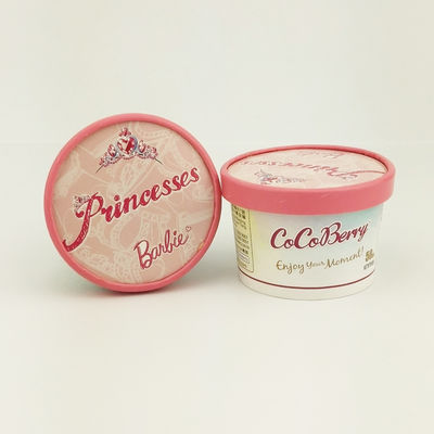 Tazze di carta monouso per gelati con coperchio impermeabili 3 oz 85 ml