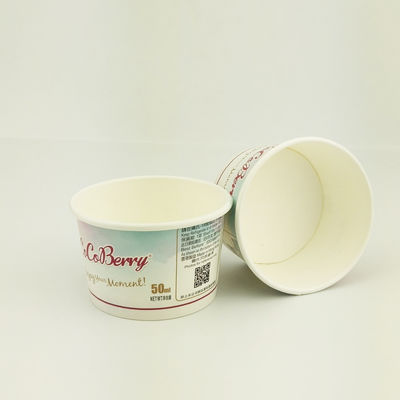 Tazze di carta monouso per gelati con coperchio impermeabili 3 oz 85 ml