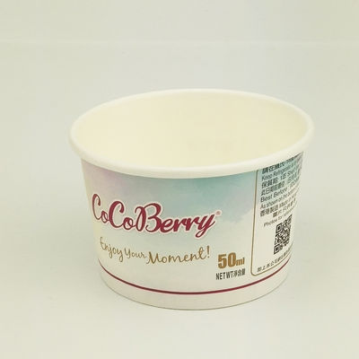 Tazze di carta monouso per gelati con coperchio impermeabili 3 oz 85 ml