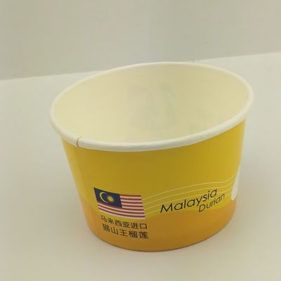 Capo di carta carta stampata su misura Tazze di gelato carta stampata Contenitori da asporto 8 oz tazze di carta da 250 ml