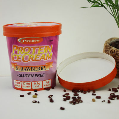Coppa di carta per gelati ecologica con coperchio contenitore di yogurt surgelato da 475 ml