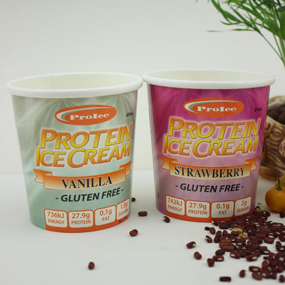 Coppa di carta per gelati ecologica con coperchio contenitore di yogurt surgelato da 475 ml