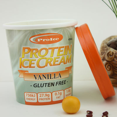 Coppa di carta per gelati ecologica con coperchio contenitore di yogurt surgelato da 475 ml