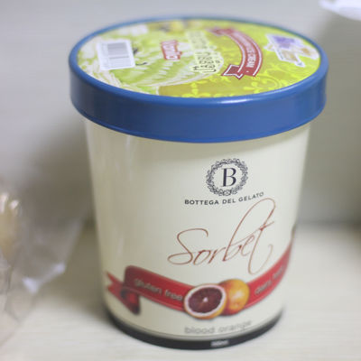 Coppa di carta per gelati ecologica con coperchio contenitore di yogurt surgelato da 475 ml