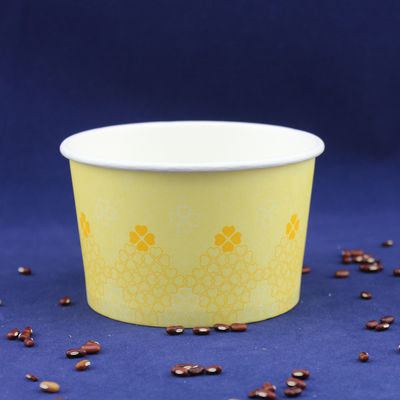 Serve singola, mangia a domicilio, vasche di gelato, tazze di carta di yogurt con coperchio di plastica