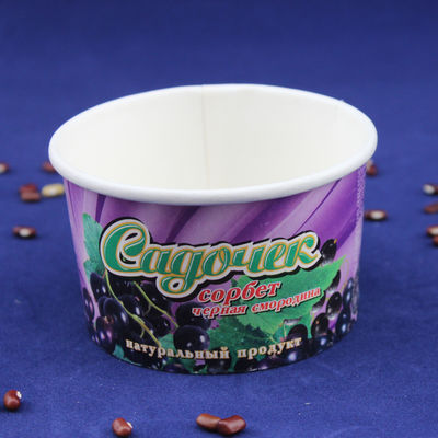 Serve singola, mangia a domicilio, vasche di gelato, tazze di carta di yogurt con coperchio di plastica