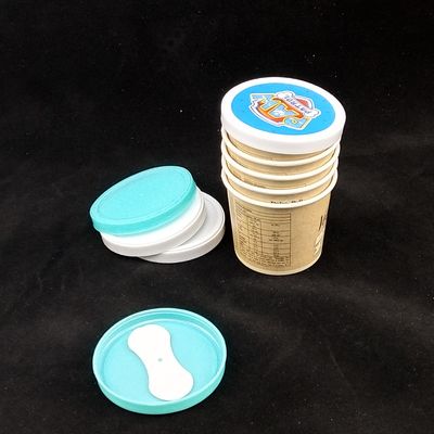 Coppa di carta di gelato rivestita in PE con coperchio cucchiaio di plastica con doppia parete