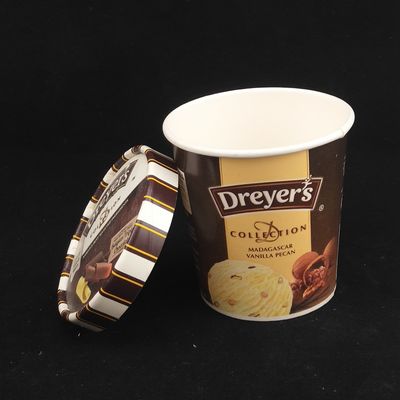 475 ml di tazza di carta per gelati con coperchio