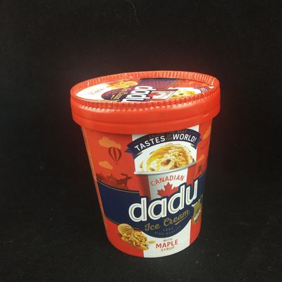 475 ml di vasche biodegradabili per gelati con coperchio, 520 ml di scodella di carta per gelati