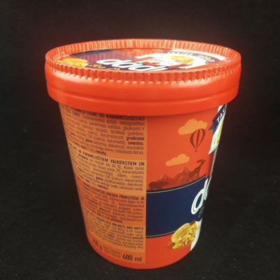 475 ml di vasche biodegradabili per gelati con coperchio, 520 ml di scodella di carta per gelati