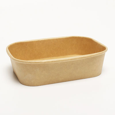 Cucina di carta quadrata monouso impermeabile per insalata e zuppa di qualità alimentare 750 ml