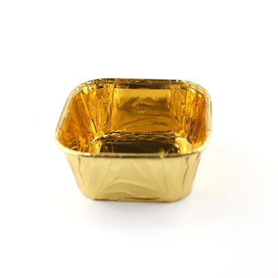 Involucri per cupcake in foglio metallico in alluminio dorato confezionamento da forno scartato