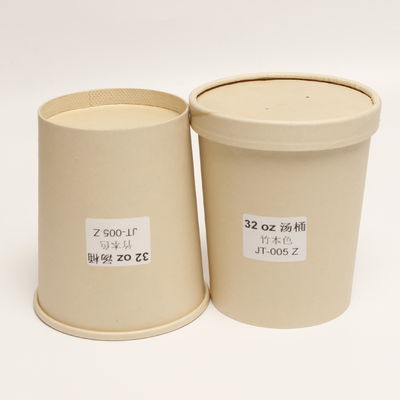 Tazze di zuppa impermeabili da stampa compostabili, carta 8 oz Tazze di zuppa con coperchio