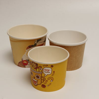 Coppa di carta per zuppa compostabile con coperchio