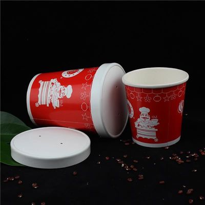Tazze di zuppa usa e getta con coperchio
