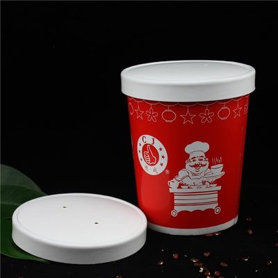 Tazze di zuppa usa e getta con coperchio