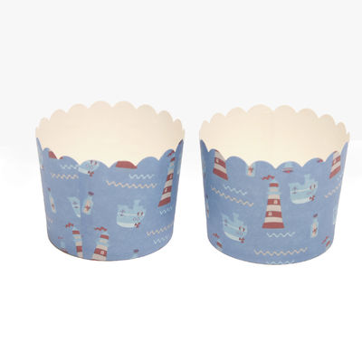 Coppe di carta per cupcake alimentari, custodia di carta per torte da forno compostabile con logo