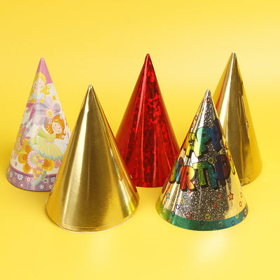 Cappello per feste di compleanno conico carta kraft per bambini qualsiasi festival riciclabile