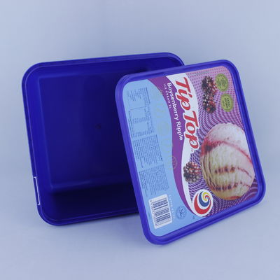 Tazze di carta per gelati alimentari con coperchio chiuso