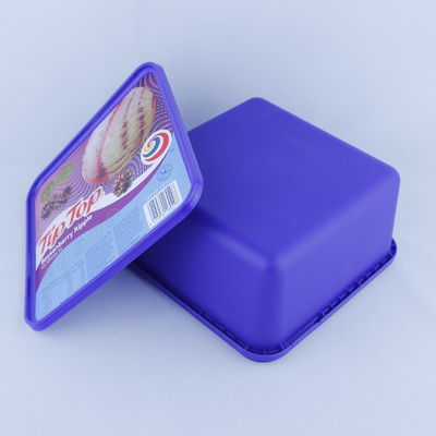 Tazze di carta per gelati alimentari con coperchio chiuso