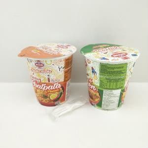 Tazze di zuppa monouso biodegradabili e impermeabili con coperchio