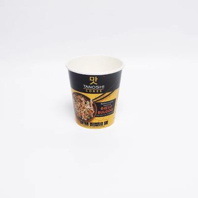 Instant Noodle Bowl scatola da pranzo resistente al calore di qualità alimentare di colore rosso senza lavaggio confezioni di carta kraft produttori di scodelle di carta