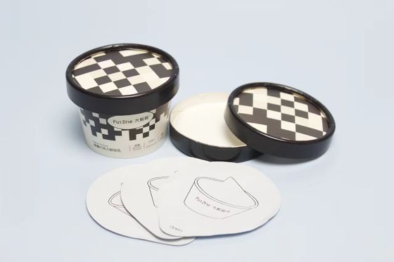 Coppa di carta per gelati da 85 ml scatole monouso di carta per gelati tazze di carta per yogurt tazze di carta e tazze di carta per gelati scatola di imballaggio