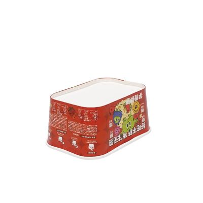 Biodegradabile piatto da asporto rettangolare doppio muro carta kraft piatto di insalata con coperchio