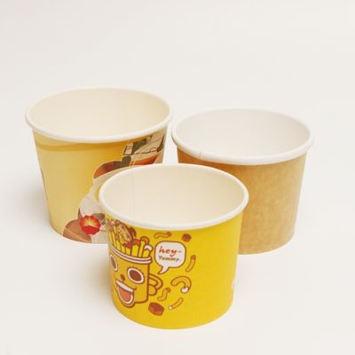 Imballaggio Fast Food usa e getta contenitore da porta via Coppa di zuppa di carta/ Coppa di pasta di carta con coperchio