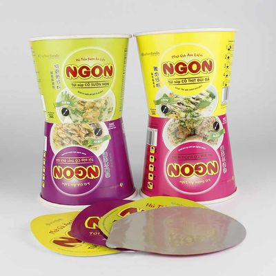 Carta di qualità alimentare eco-compatibile per uso personale Coppa di noodle istantanea Noodle con coperchio di sigillo in alluminio