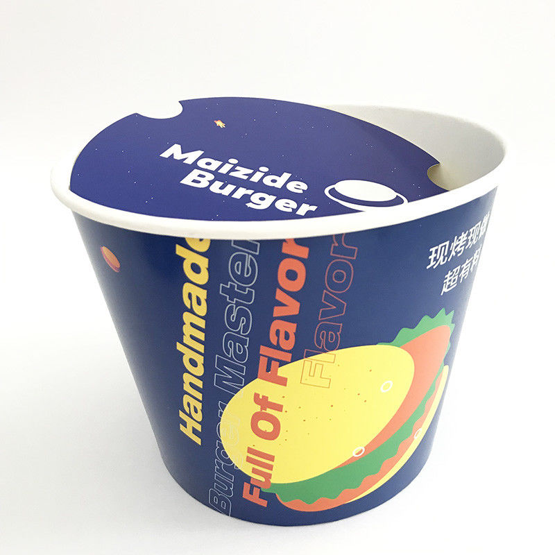 Botti di carta usa e getta personalizzati 170 oz Single Wall 220mm Top Cup per popcorn