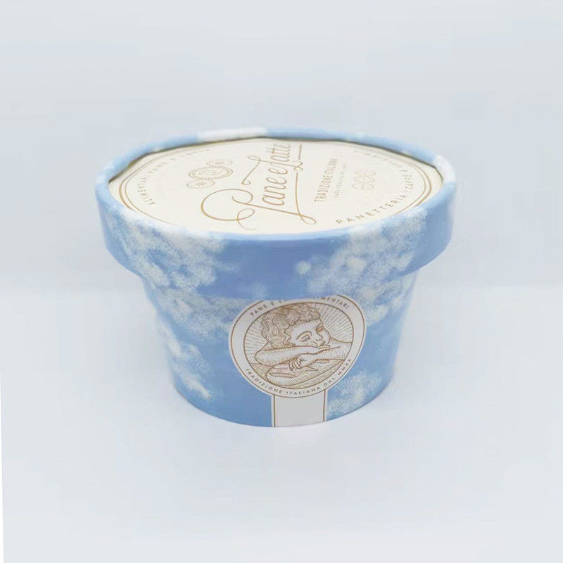8.5oz 260ml Ice Cream Paper Cup Con Capo Eco-Friendly Container Da Portare Via