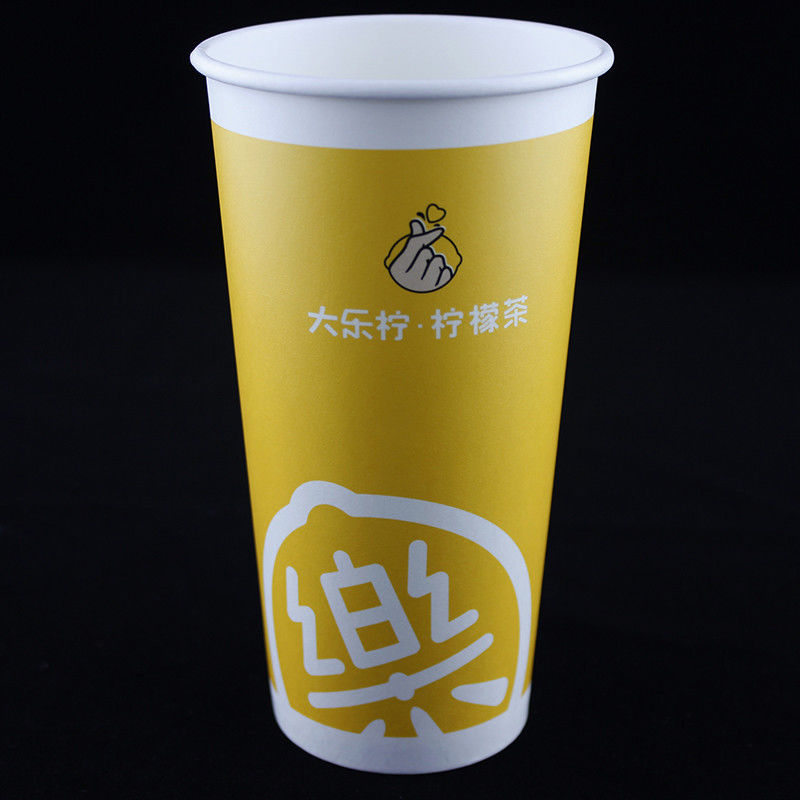 Tazza di carta da caffè ondulata con coperchio, Tazza di carta da parete a 22 oz.