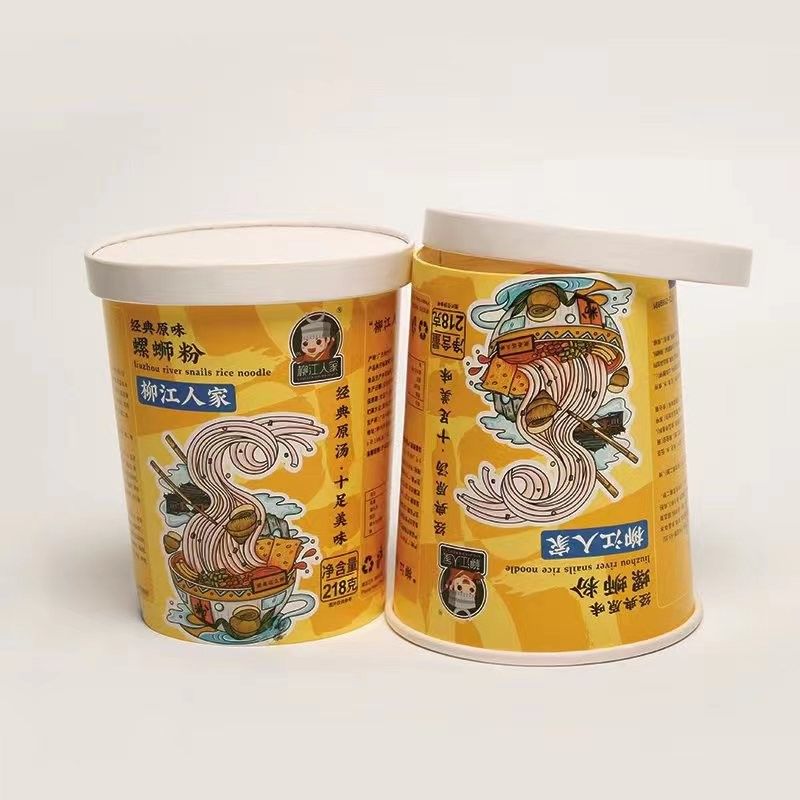 Tazza di carta a pasta istantanea 32 oz Frittate fritte Porridge Bowl con coperchio piatto Food Grade