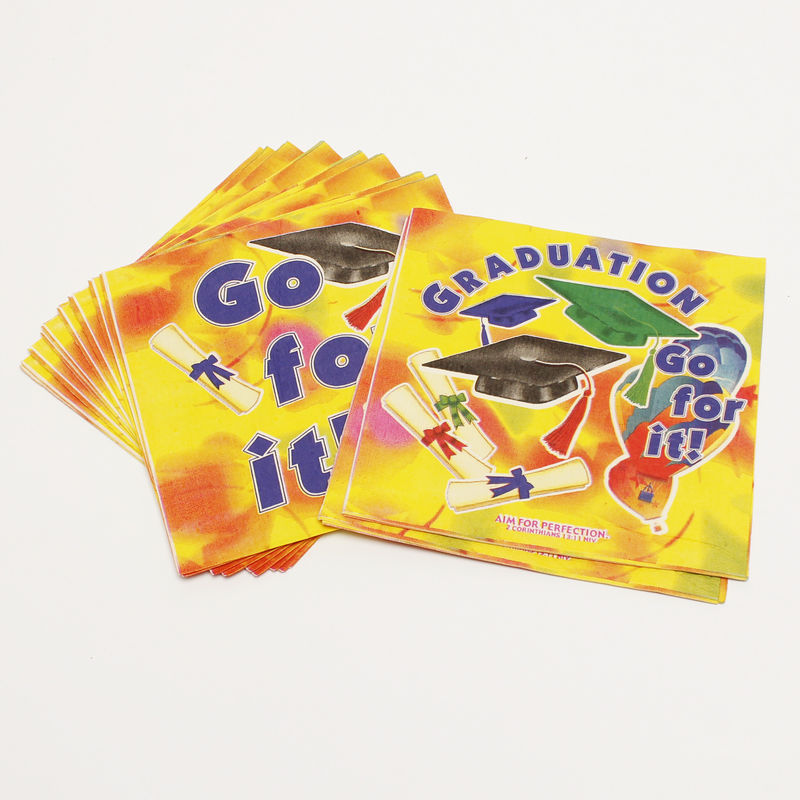 250 * 250mm carta da stampa tovagliolo 2 PLY Logo personalizzato Decorazione floreale per bambini