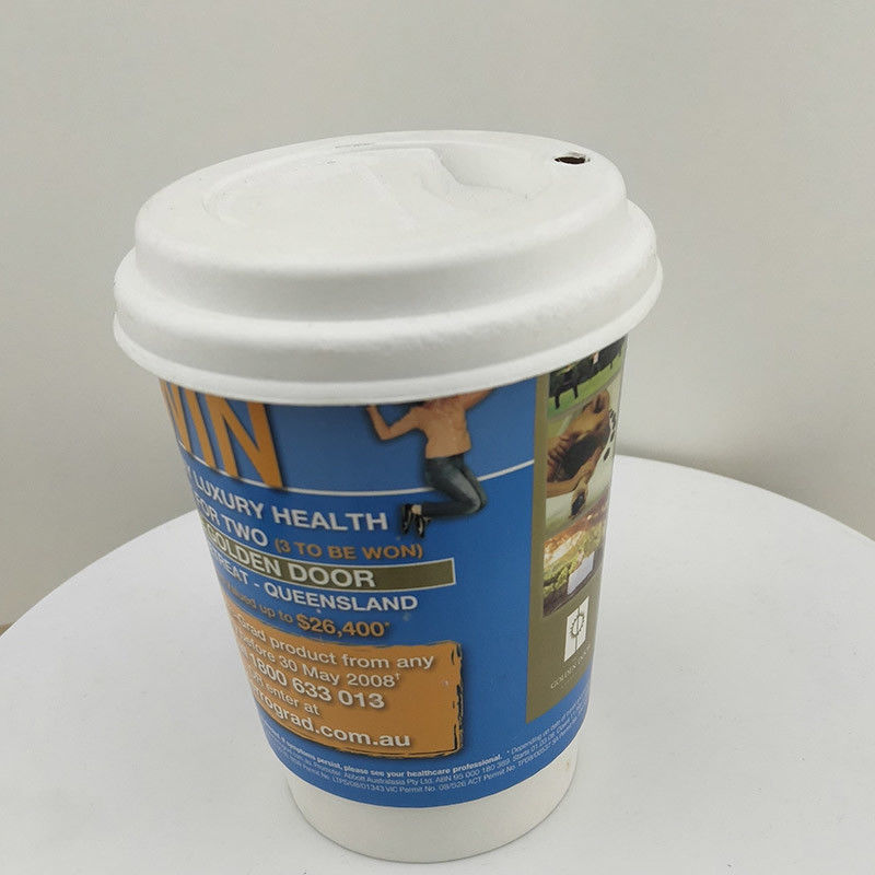 Coppa di carta da parete doppia eco-friendly 10 oz Isolamento monouso per bevande calde