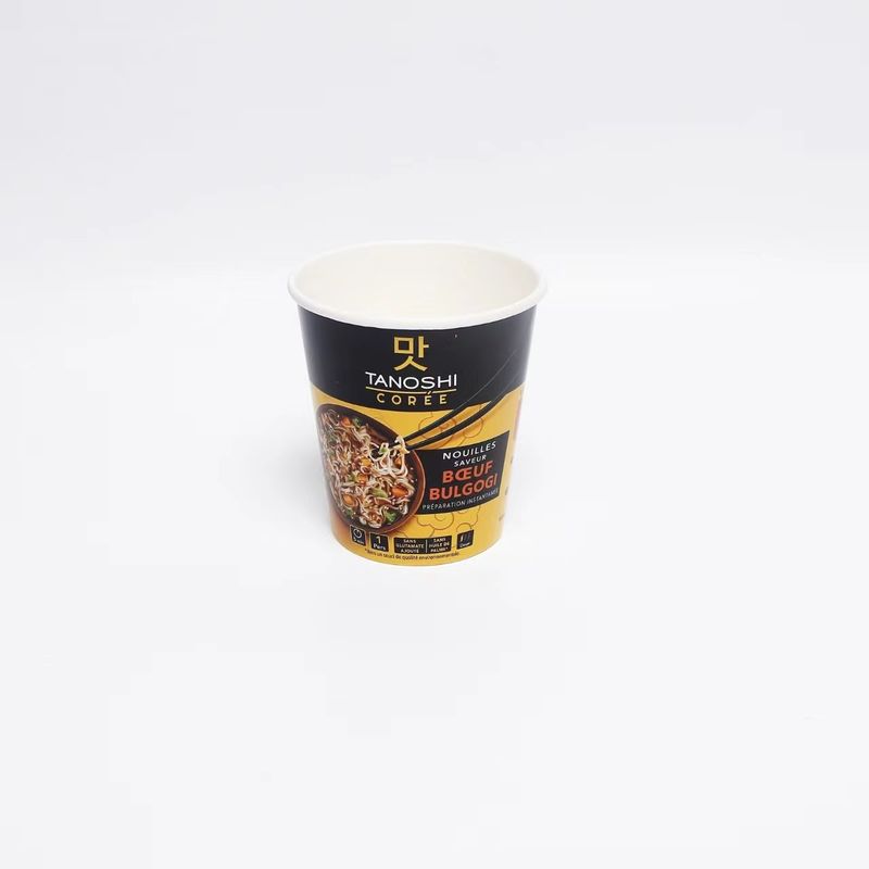 Instant Noodle Bowl scatola da pranzo resistente al calore di qualità alimentare di colore rosso senza lavaggio confezioni di carta kraft produttori di scodelle di carta