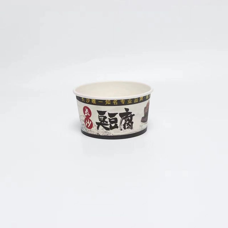 Disposable Paper Bowl Ice Cream Cup, confezionamento da asporto confezione di carta può essere coperto, scodella di foglio di alluminio