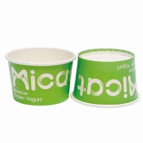 Biocartoncino Eco-friendly Food Safe Grade Paper Directly Sell Custom Print Ice Cream Tub Cup Pint Con Capo